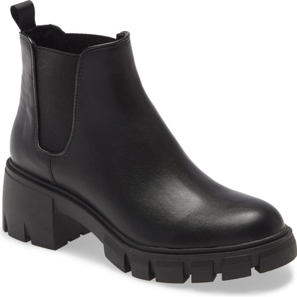 Steve Madden Black Chunky Ankle Booties